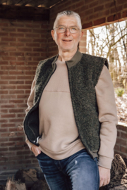 Wollen bodywarmer Just | Khaki