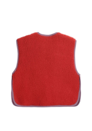 Wollen gilet Camino | Koraal & lila