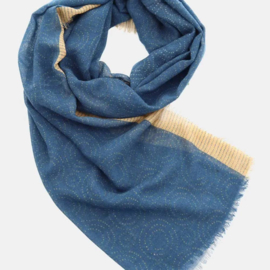 Wollen sjaal Circles & Dots | Blauw