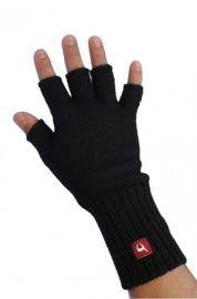 Halve vingerhandschoenen Zwart | Alpacawol