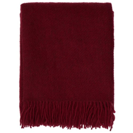 Gotland wollen plaid | Klippan | Burgundy