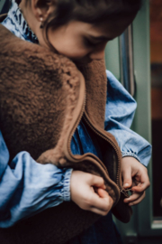 Wollen bodywarmer junior | Pos light | Teddy brown