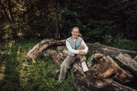 Wollen gilet junior | Camino | Blauw