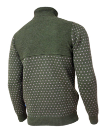 Wollen herentrui Sverre half zip | Loden Green