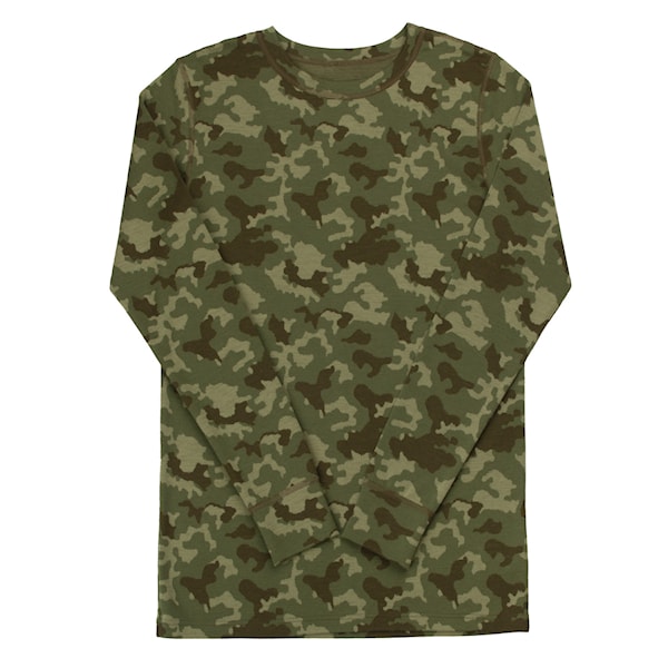 Heren longsleeve Camouflage | 100% wol