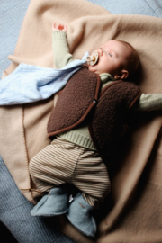 Wollen baby gilet | Lulu | Choco Martini light