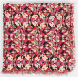 Wollen vierkante sjaal Partition | Fuchsia