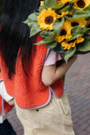 Wollen gilet Camino | Koraal & lila