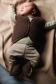 Wollen baby gilet | Lulu | Choco Martini light