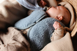 Wollen baby gilet | Lulu | Icy Blue