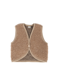 Wollen baby gilet | Lulu | Tan