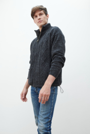 Wollen herenvest met jersey voering Farmleigh | Grijs