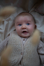 Wollen baby gilet | Lulu | Sand