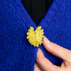 Geborduurde broches | Bladeren