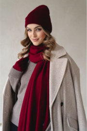 Omslagdoek/ sjaal merinowol | Penelope | Bordeaux