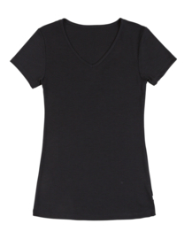Dames t-shirt Zwart | Wol/zijde