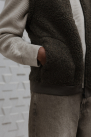 Wollen bodywarmer Just | Khaki