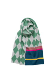 Merino Sjaal Bonnies | Lentegroen | Wiebertjes patroon