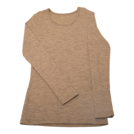 Dames longsleeve Beige | Wol