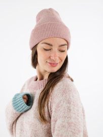 Wollen beanie| Roze