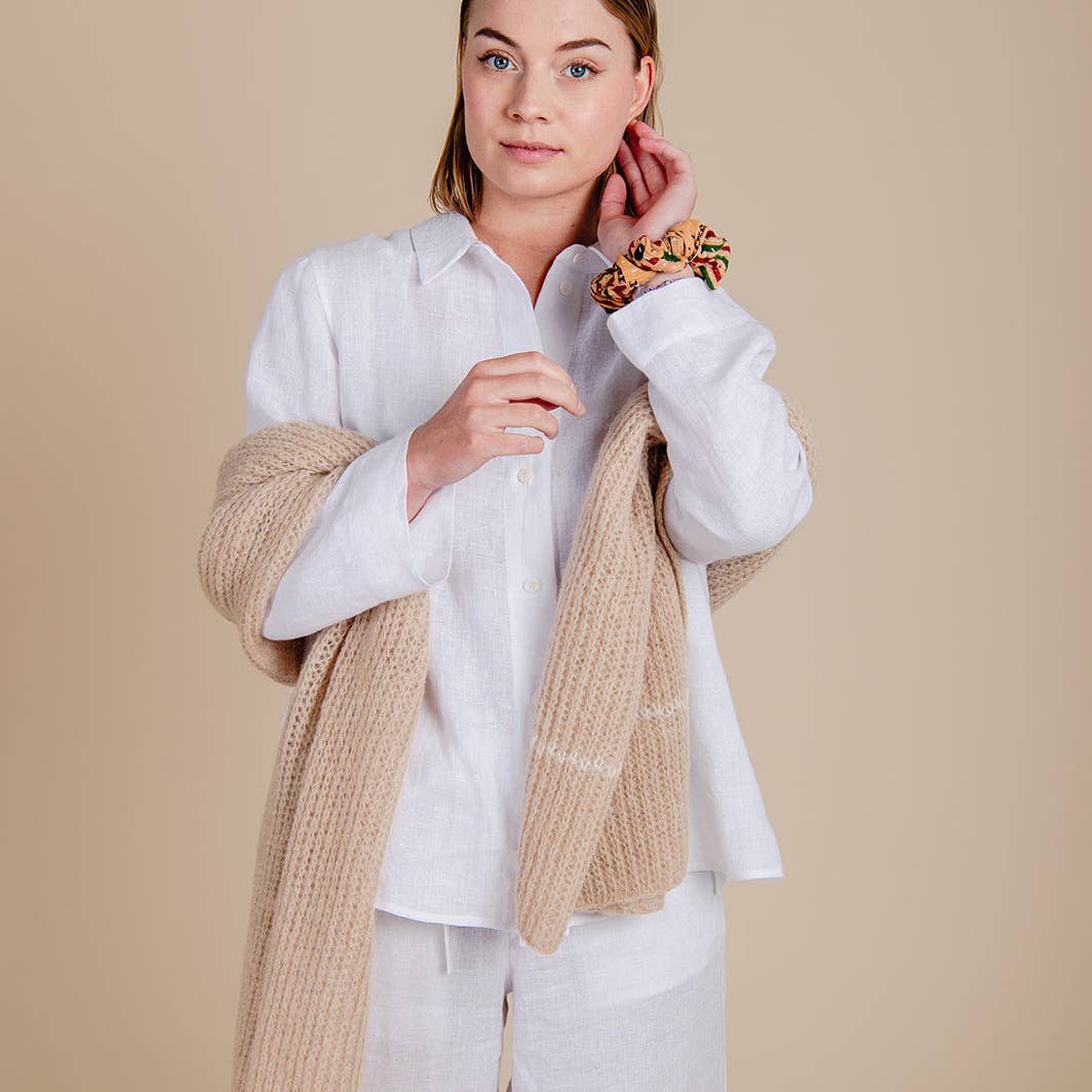 Omslagdoek/ sjaal Alpacawol | Sand