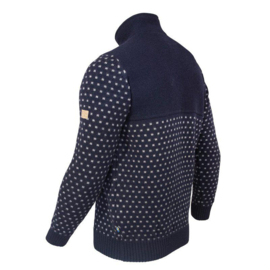 Wollen herentrui Sverre half zip | Blauw