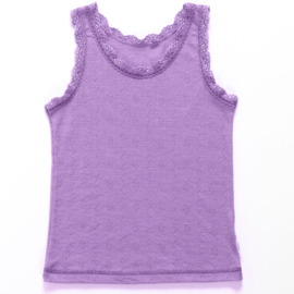 Mouwloos kinderhemd | Joha | Paars | Wol/zijde