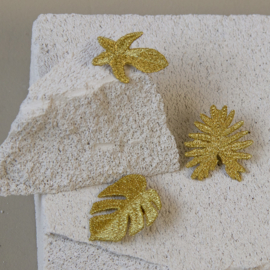 Geborduurde broches | Bladeren