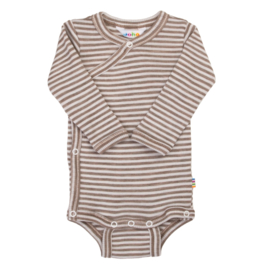 Joha romper Streep | Beige | Overslag | Wol/zijde