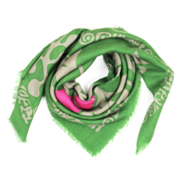 Wollen vierkante sjaal Monstera | Groen