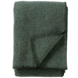 Wollen ledikantdeken Domino | Klippan | Groen
