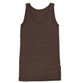 Dames basic hemd 100% wol | Bruin