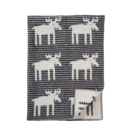 Wollen deken Moose stripe | Grey