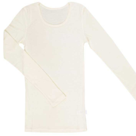 Dames basic longsleeve - wit | Wol