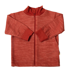 Vest met rits Rood | Wol/bamboe