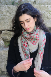 Wollen vierkante sjaal Agata | Rouge red