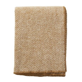 Wollen ledikantdeken Domino | Klippan | Caramel