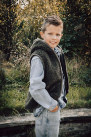 Wollen bodywarmer junior | Robby | Khaki