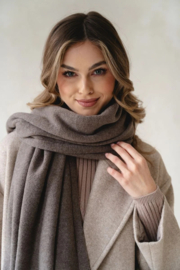 Luxe sjaal - Merino & Kasjmier | Taupe