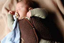 Wollen baby gilet | Lulu | Choco Martini light