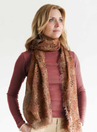 Wollen sjaal Branches | Bruin