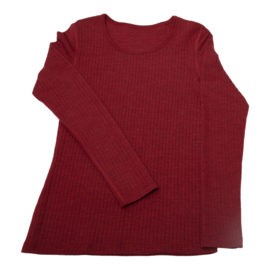 Dames longsleeve Bordeaux | Wol