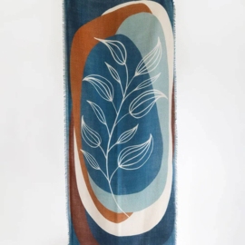 Wollen sjaal Twig | Blauw