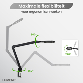 Loeplamp-127mm LENS-3 dioptrie-91LED