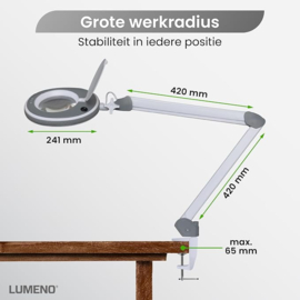 Loeplamp-127mm LENS- 3 dioptrie-60 LED