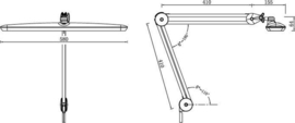 Werklamp met dimfunctie-182LED-