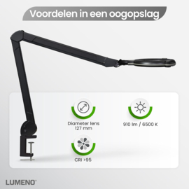 Loeplamp-127mm LENS-3 dioptrie-91LED