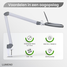 Loeplamp-127mm LENS- 3 dioptrie-60 LED