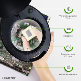 Loeplamp-152mm LENS-5 dioptrie-80LED