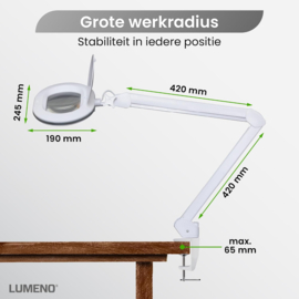Loeplamp-110x150mm LENS-5 dioptrie-60LED